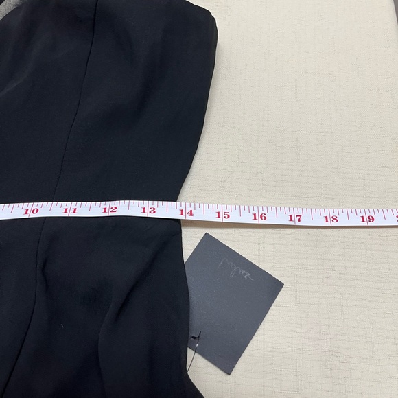 NWT Lulus M black ruffled side slit maxi dress - Picture 6 of 15